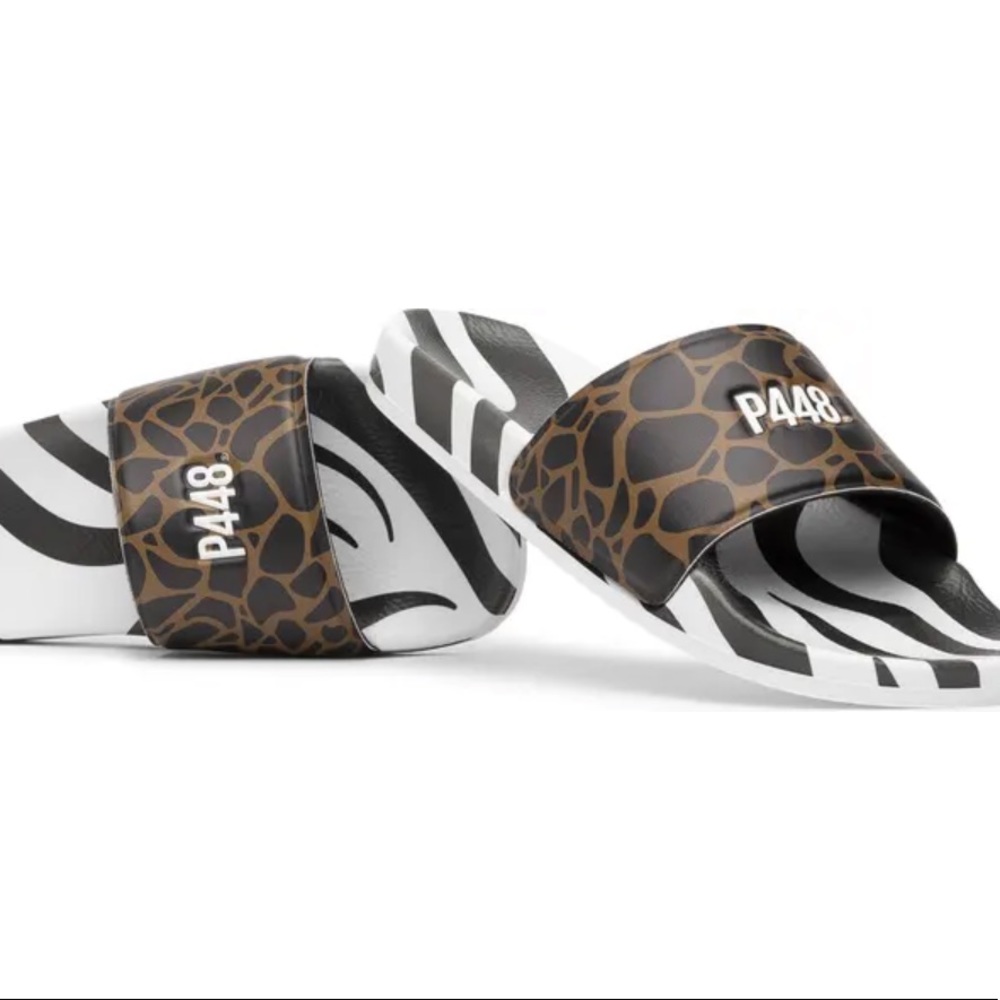 Anthropologie x P448 Mixed Animal Print Super Water Resistant Slide Sandal